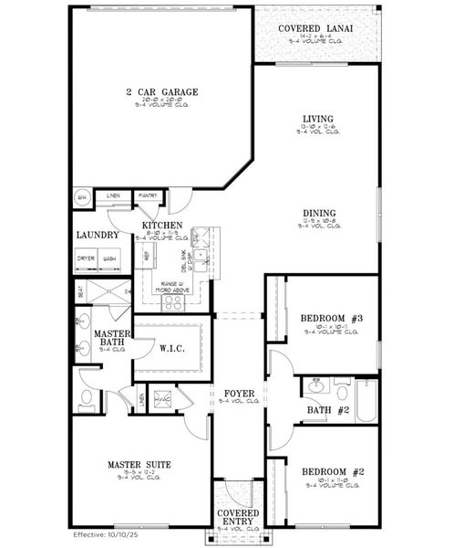 2D floor plan layout for the Hartwood by Colen Built Development, LLC in Calesa Township, Ocala, FL (Image 1). 2D floor plan layout for the Hartwood by Colen Built Development, LLC in Calesa Township, Ocala, FL (Image 1).