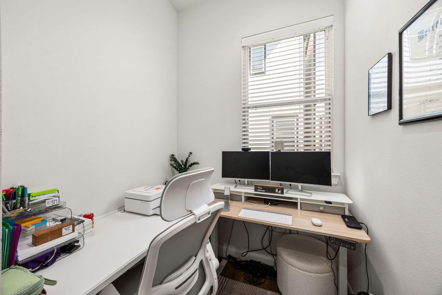 Furnished interior view inside a new home in The Corner At Buffalo Pointe, Houston (Image 31).