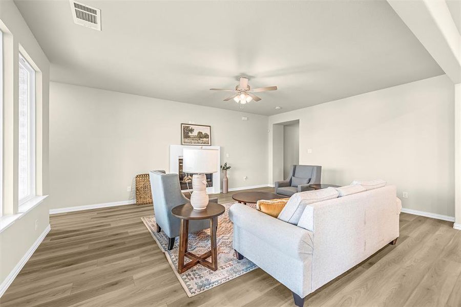 Furnished interior view inside a new home in Morningstar, Aledo (Image 6). Furnished interior view inside a new home in Morningstar, Aledo (Image 6).