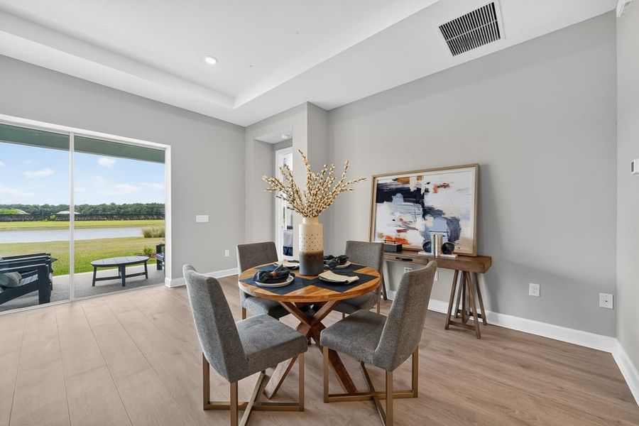 Representative furnished interior of a home built from the Ambra by Taylor Morrison in Center Lake Ranch Community Group Page, St. Cloud (Image 8).