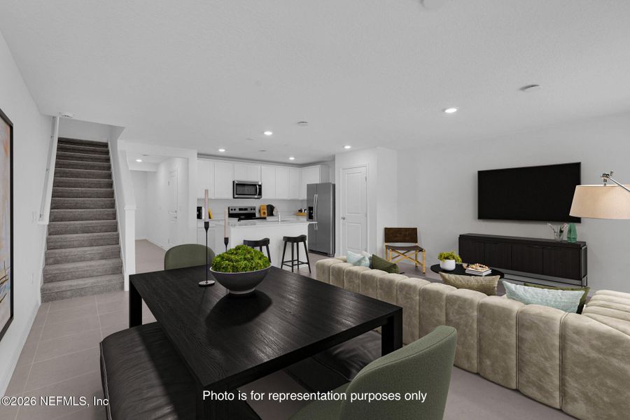 Furnished interior view inside a new home in , Jacksonville (Image 4).