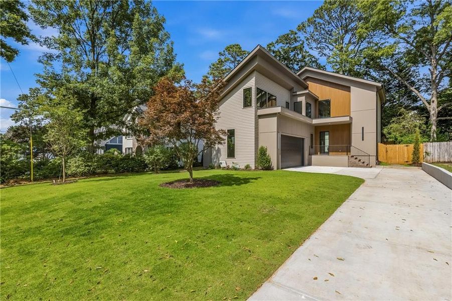 Front exterior of a new home in , Decatur, GA, highlighting curb appeal (Image 1). Front exterior of a new home in , Decatur, GA, highlighting curb appeal (Image 1).