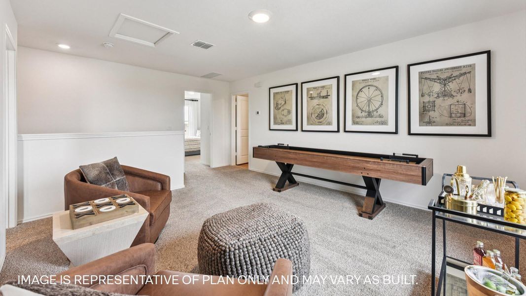 Furnished interior view inside a new home in Palomino, Manor (Image 30).
