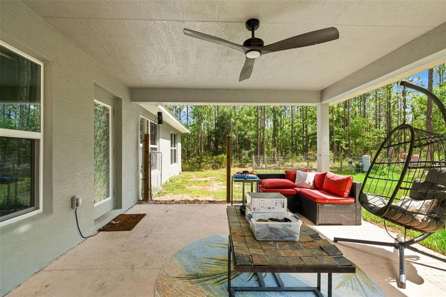 Exterior details and patio area of a home in Royal Highlands, Brooksville (Image 30).