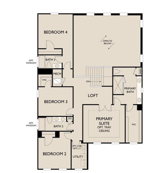 2D floor plan layout for the Griffin by Ashton Woods in Oakfield Trails Signature, Parrish, FL (Image 3).