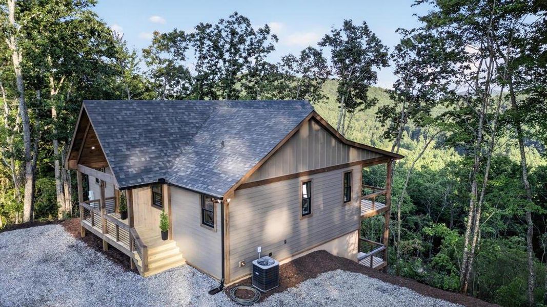 Exterior details and patio area of a home in , Blue Ridge (Image 36).