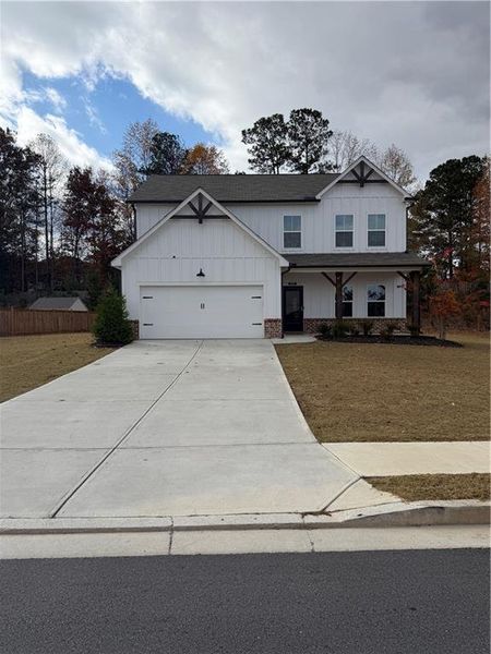 Front exterior of a new home in , Acworth, GA, highlighting curb appeal (Image 2).