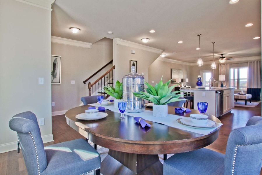 Representative furnished interior of a home built from the Barwick by KM Homes in Nickel Creek at Newnan Crossing, Newnan (Image 30).