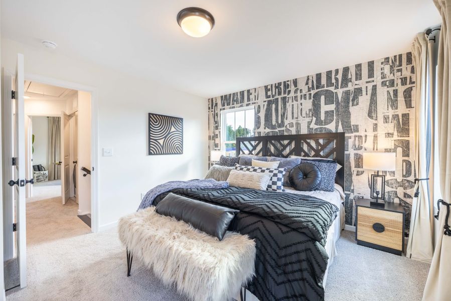 Representative furnished interior of a home built from the Myka TH by True Homes in Village at Reedy Creek Townhomes, Charlotte (Image 11).