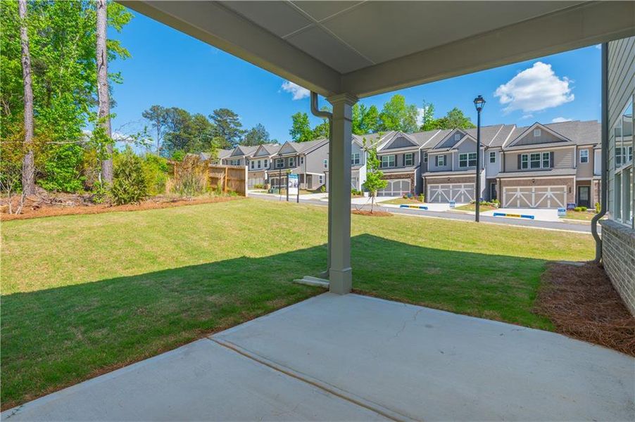 Exterior details and patio area of a home in , Flowery Branch (Image 31).