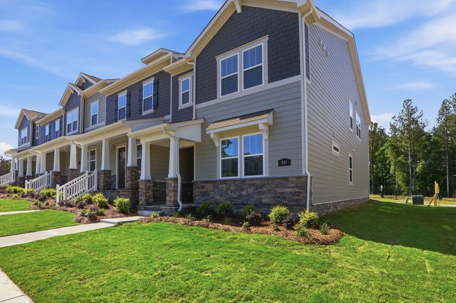 Front exterior of a new home in Bratton Pointe, Rock Hill, SC, highlighting curb appeal (Image 2).