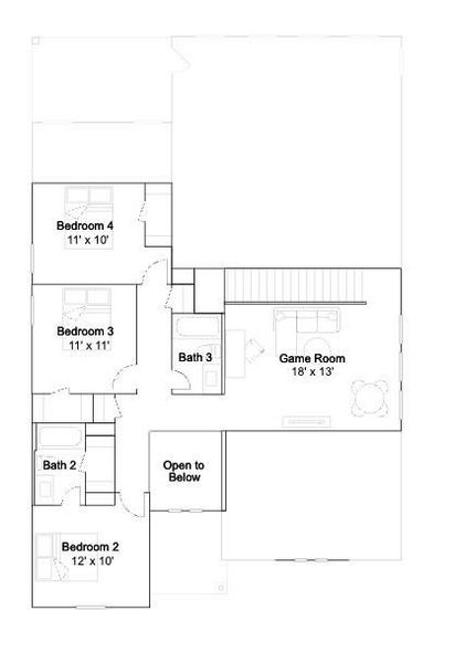 2D floor plan layout of this home in The Highlands, Porter, TX (Image 2). 2D floor plan layout of this home in The Highlands, Porter, TX (Image 2).