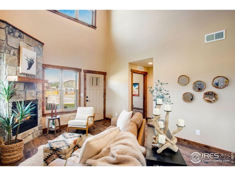 Living room and entry