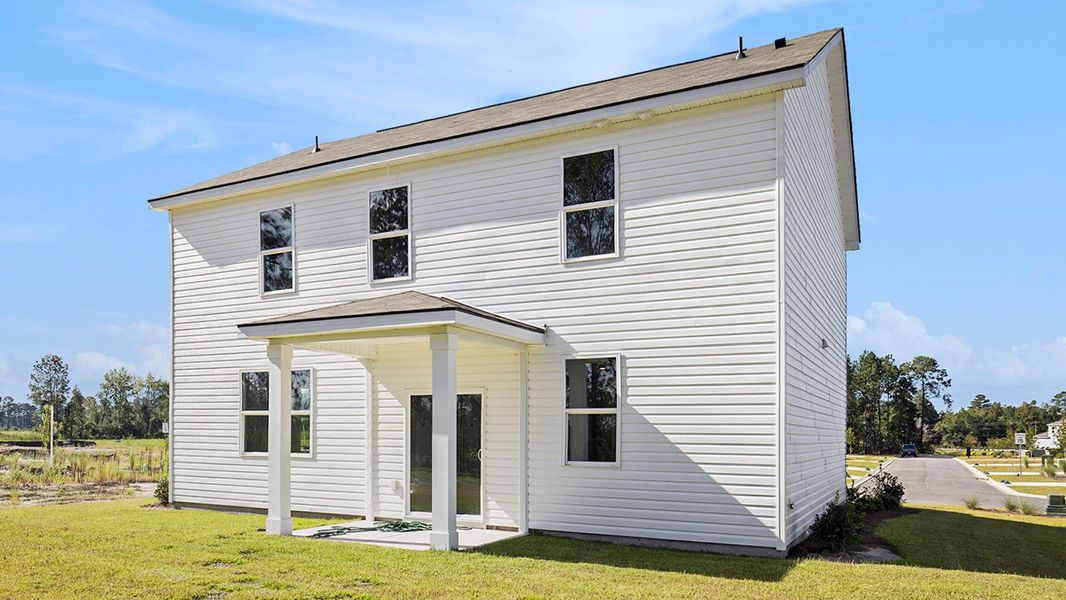 Exterior details and patio area of a home in The Bluffs at Mill Creek, Florence (Image 3).