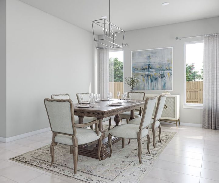Representative furnished interior of a home built from the Sheldon by Tri Pointe Homes in Park Collection At Wolf Ranch, Georgetown (Image 10).