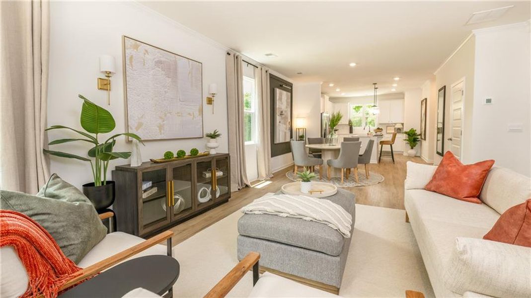 Furnished interior view inside a new home in Towns at Monroe, Atlanta (Image 19).