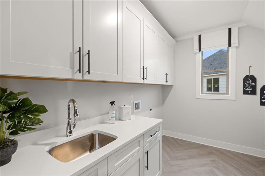 Furnished interior view inside a new home in Soleil Belmont Park, Canton (Image 47).