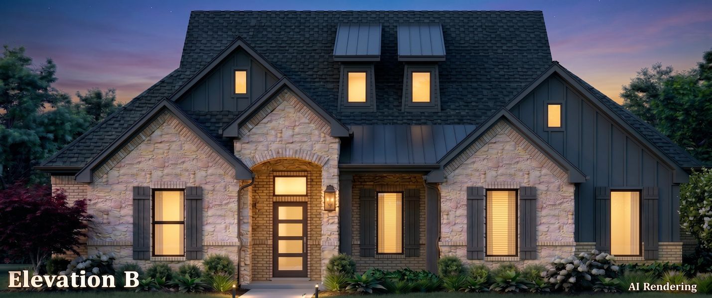 Representative exterior photo of a completed home built from the Eleanor by Altura Homes in Talbott Estates, Howe, TX (Image 5).