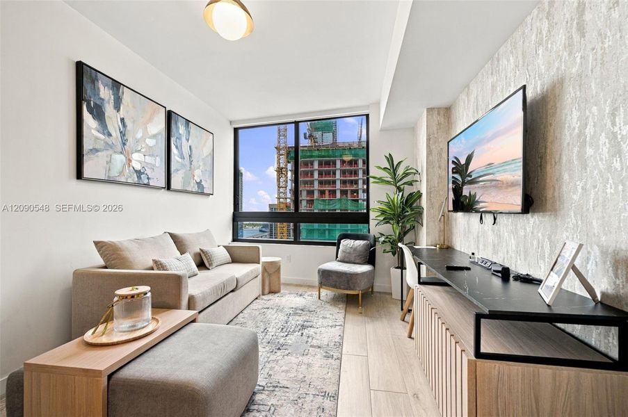 Furnished interior view inside a new home in , Miami (Image 9).