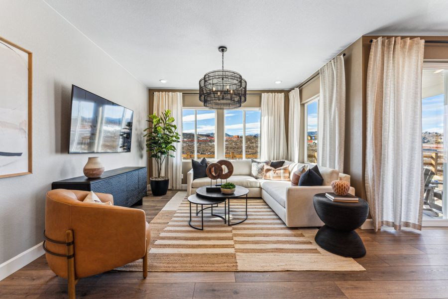 Furnished interior view inside a new home in Trailstone, Arvada (Image 14).