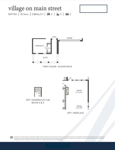 This dream home features elevation B, shower ILO tub for bath 3, optional electric fireplace and so much more!