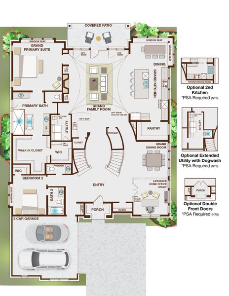 2D floor plan layout for the Downton Abbey Estate by Grand Homes in Providence Cove, McKinney, TX (Image 3). 2D floor plan layout for the Downton Abbey Estate by Grand Homes in Providence Cove, McKinney, TX (Image 3).