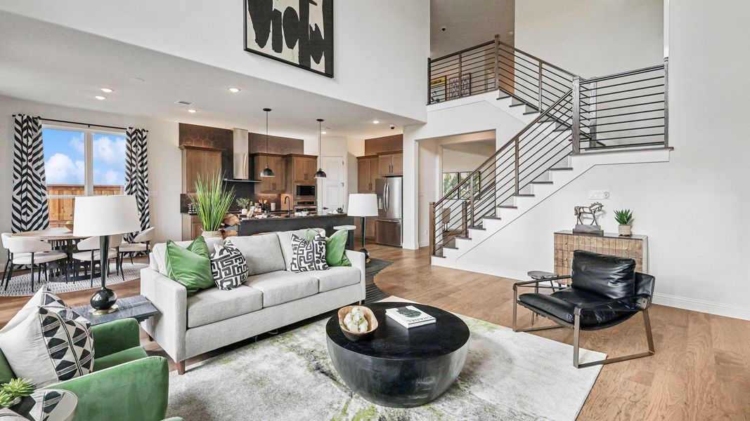 Representative furnished interior of a home built from the Cornell by DRB Homes in Green Meadows Classic, Celina (Image 9).