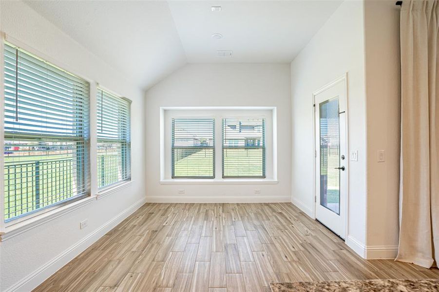 Dining room located directly off kitchen. Dining room located directly off kitchen.