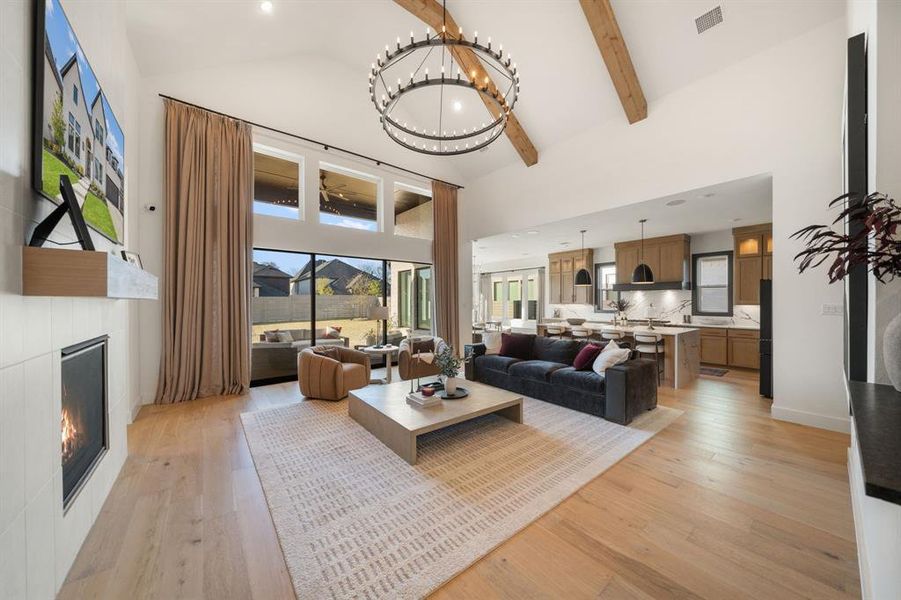 Furnished interior view inside a new home in Painted Tree 60' Series, McKinney (Image 17).