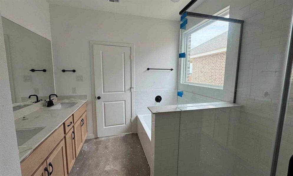 Primary Bathroom Construction Progress featuring the Artisan Collection
