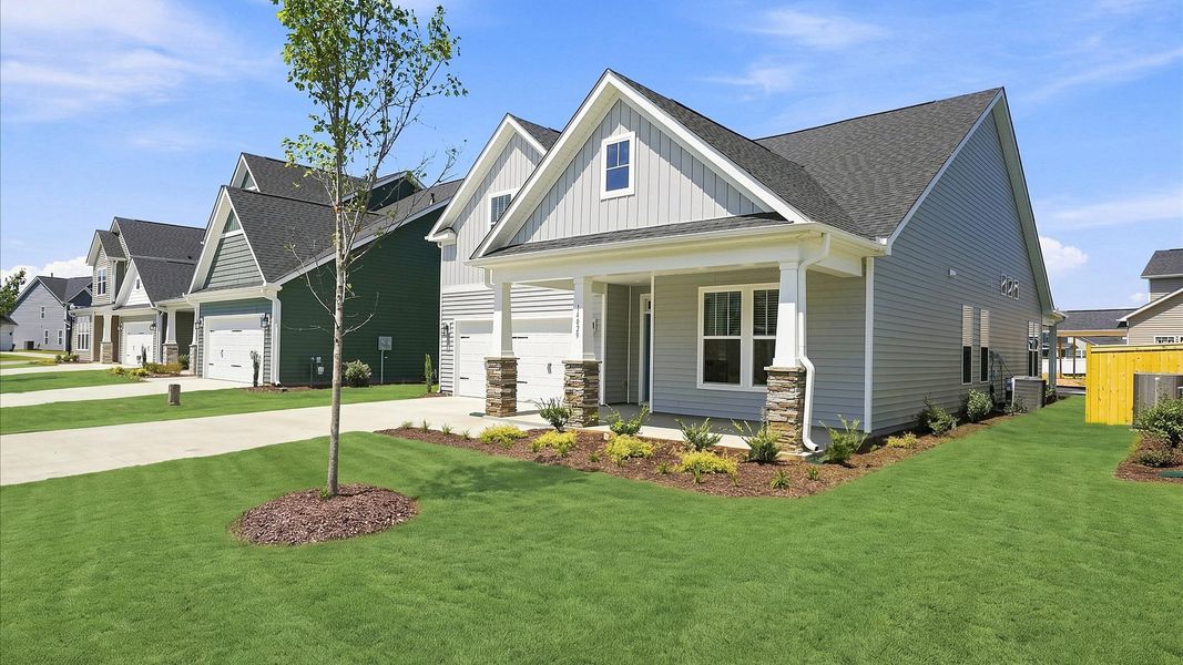 Eye-catching exterior with timeless color palette and superior architectural detail Eye-catching exterior with timeless color palette and superior architectural detail