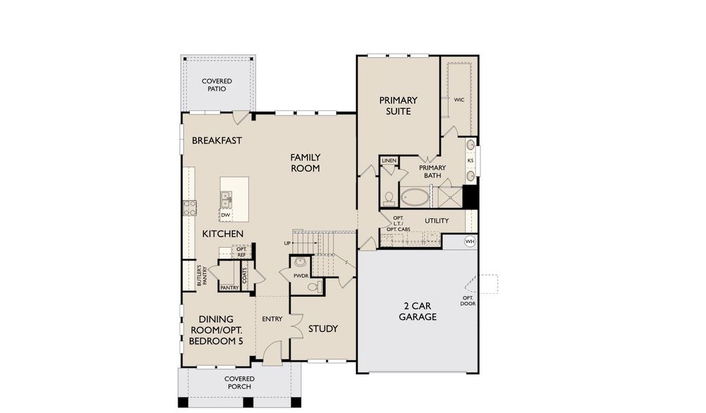 2D floor plan layout for the Hawthorne by Ashton Woods in The Trails at Carmel, Pflugerville, TX (Image 3).