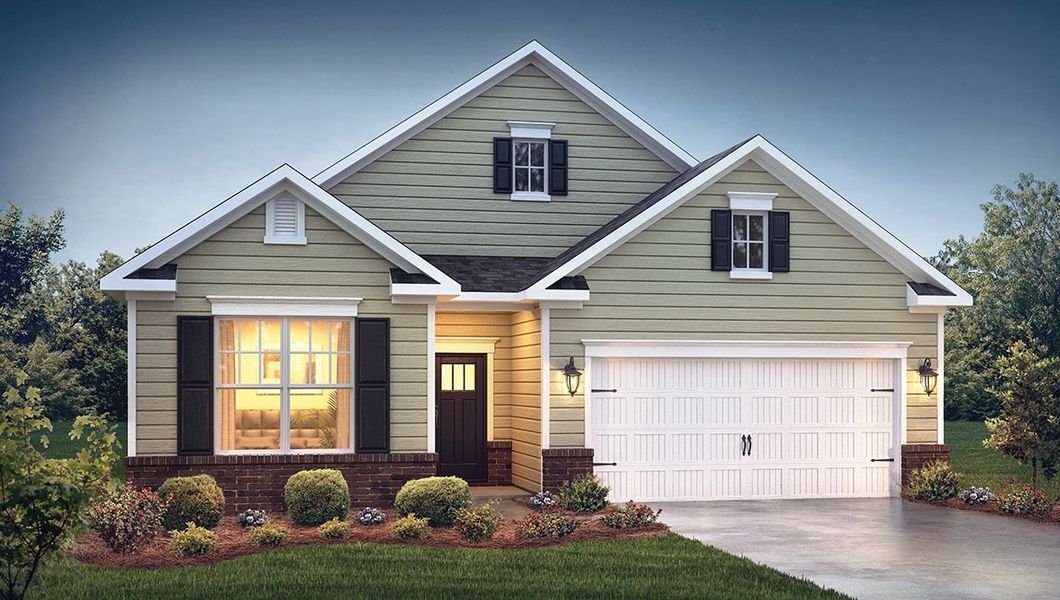 Front exterior of a home in the Cottonwood Ridge community, located in Piedmont, SC (Image 3).