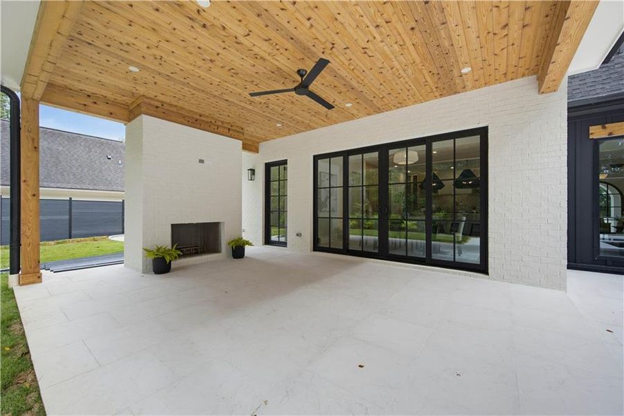 Exterior details and patio area of a home in , Atlanta (Image 48).