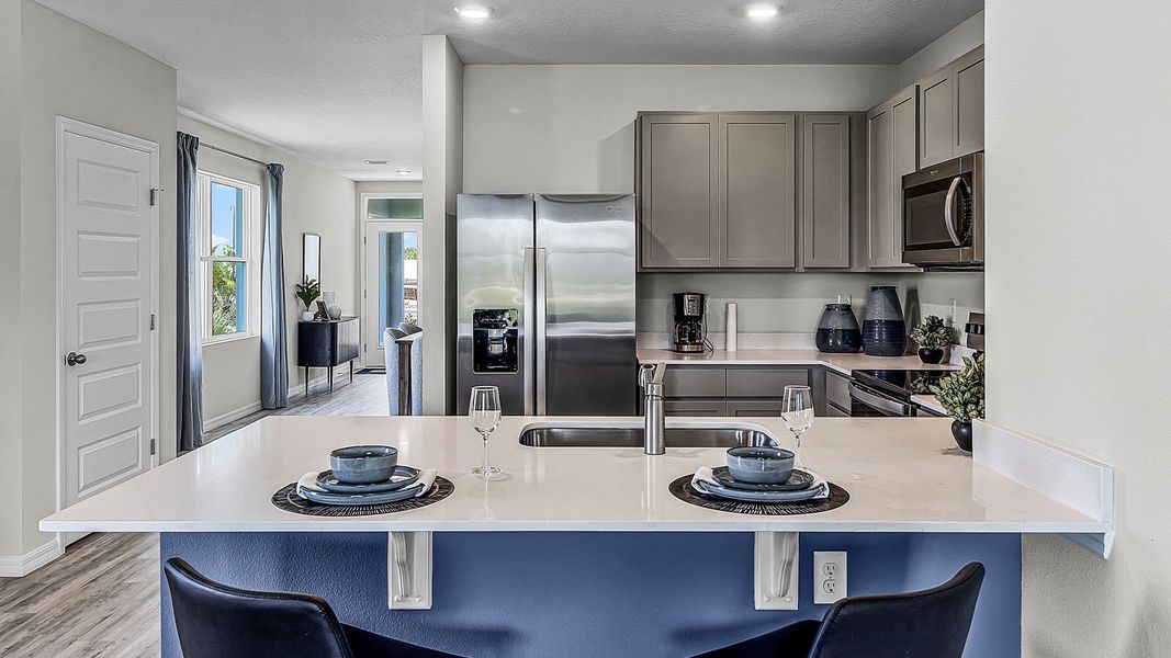Representative furnished interior of a home built from the ALLEX by D.R. Horton in Summerlin at Hawthorne Ranch, Lakeland (Image 10).