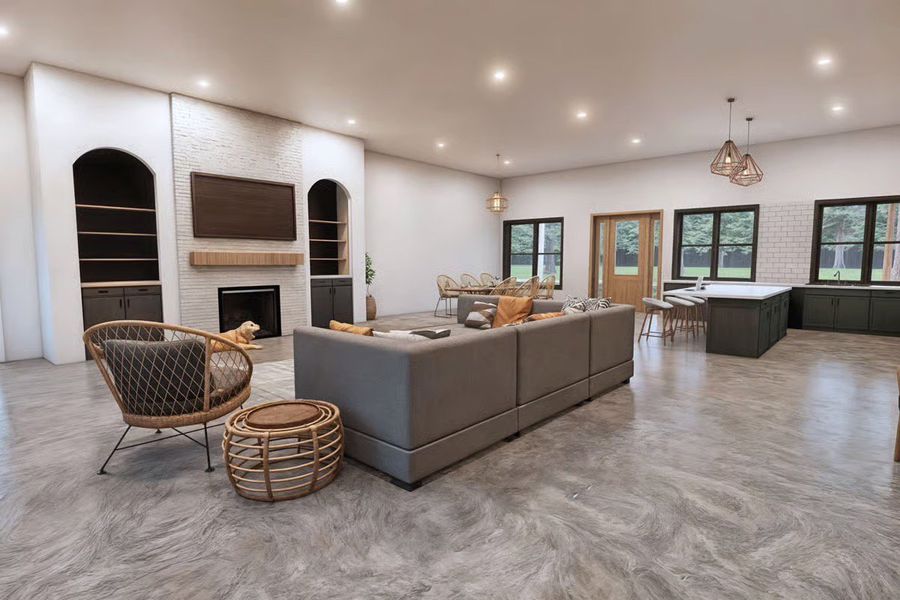 Representative furnished interior of a home built from the Haven by Zeal Home Builders in Oak Water Ranch, Granbury (Image 9).
