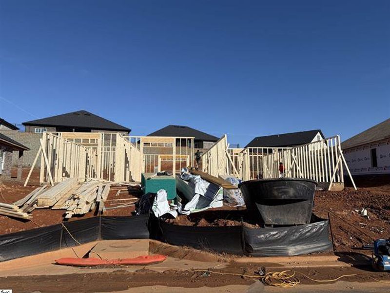 In-progress construction of a new home in Hidden Lake Estates, Greenville, SC (Image 13).