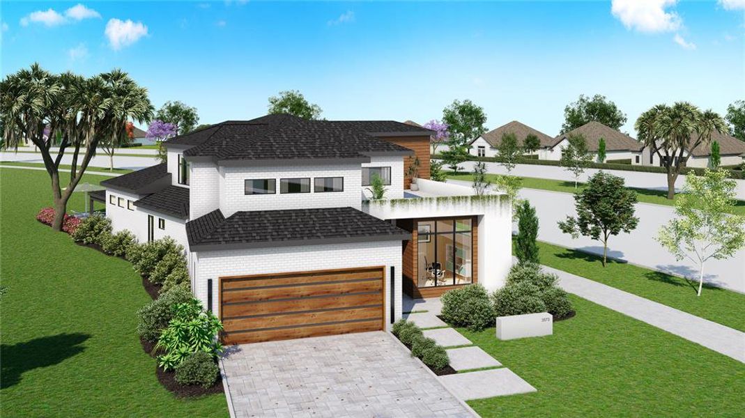 Front exterior of a new home in , Plano, TX, highlighting curb appeal (Image 4).