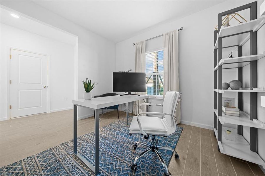 Furnished interior view inside a new home in Pioneer Ranch: Pioneer Ranch 50's, Ocala (Image 26).