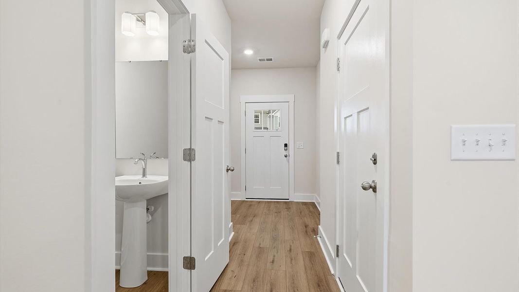 Established style and superior craftsmanship evident from the hardwood foyer entry located in Lyman, SC
