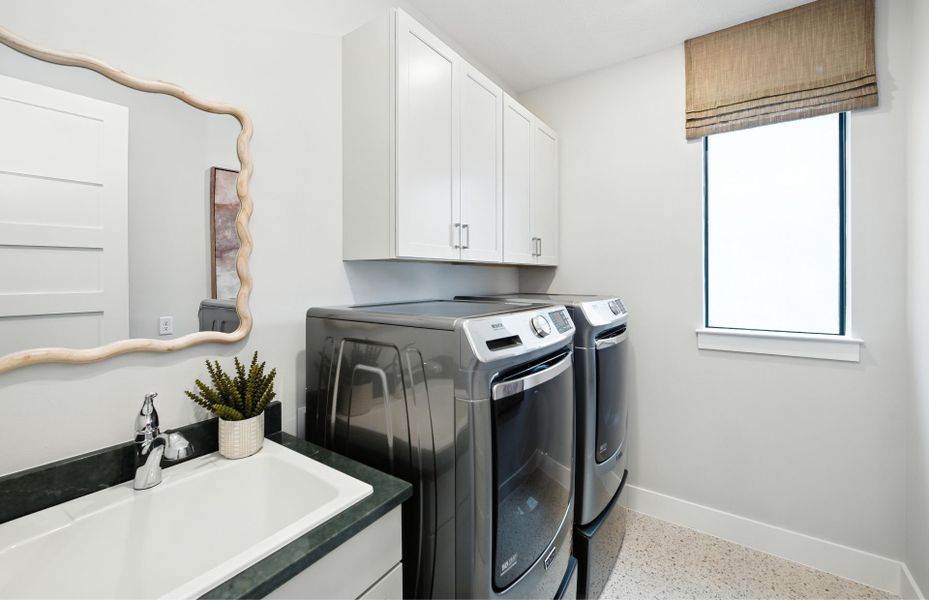 Laundry Room with Built-in Storage
