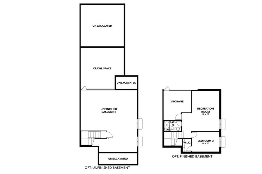 2D floor plan layout for the Boulder 3 by Brightland Homes in Westerly - Townhomes, Erie, CO (Image 3).
