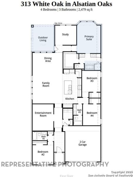 2D floor plan layout of this home in Alsatian Oaks: 50ft. lots, Castroville, TX (Image 4). 2D floor plan layout of this home in Alsatian Oaks: 50ft. lots, Castroville, TX (Image 4).