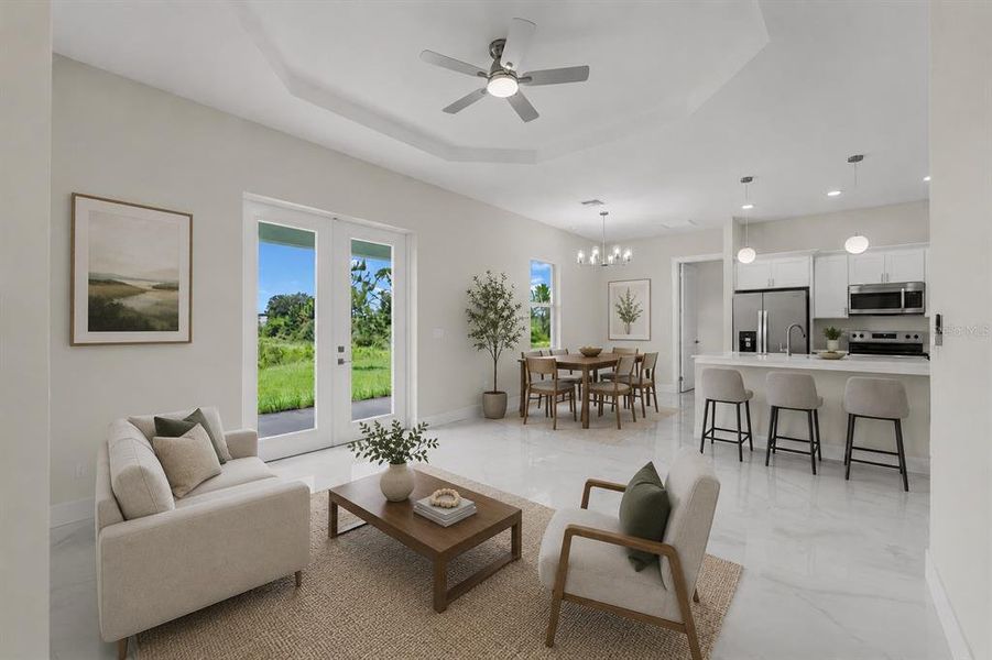 Furnished interior view inside a new home in , Lehigh Acres (Image 18).