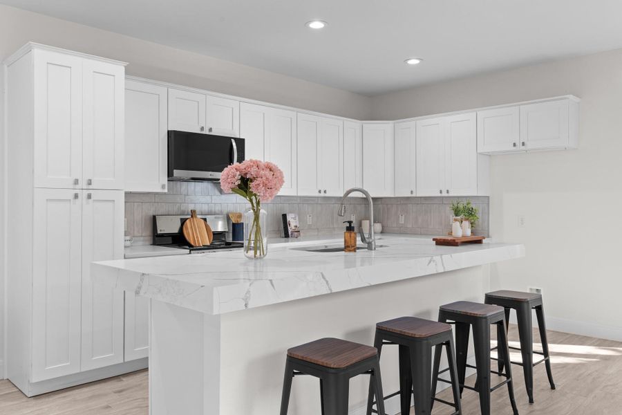 Large kitchen and island