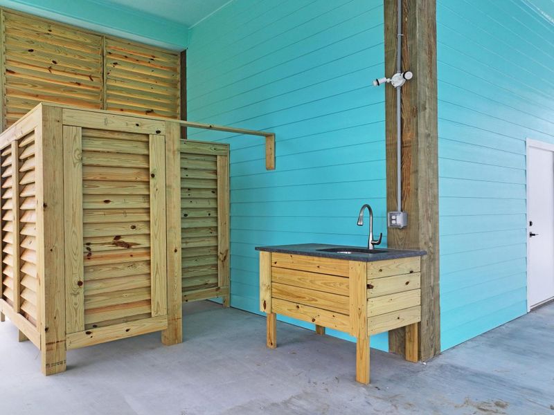 Exterior details and patio area of a home in , Crystal Beach (Image 22). Exterior details and patio area of a home in , Crystal Beach (Image 22).