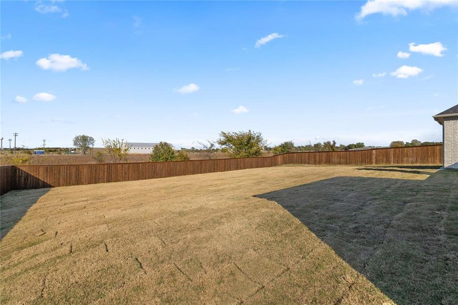 View of fenced backyard View of fenced backyard