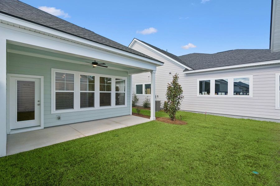 Exterior details and patio area of a home in Nexton – Midtown – The Garden Collection, Summerville (Image 4).