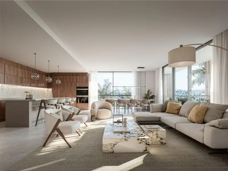 Furnished interior view inside a new home in , Miami (Image 4).