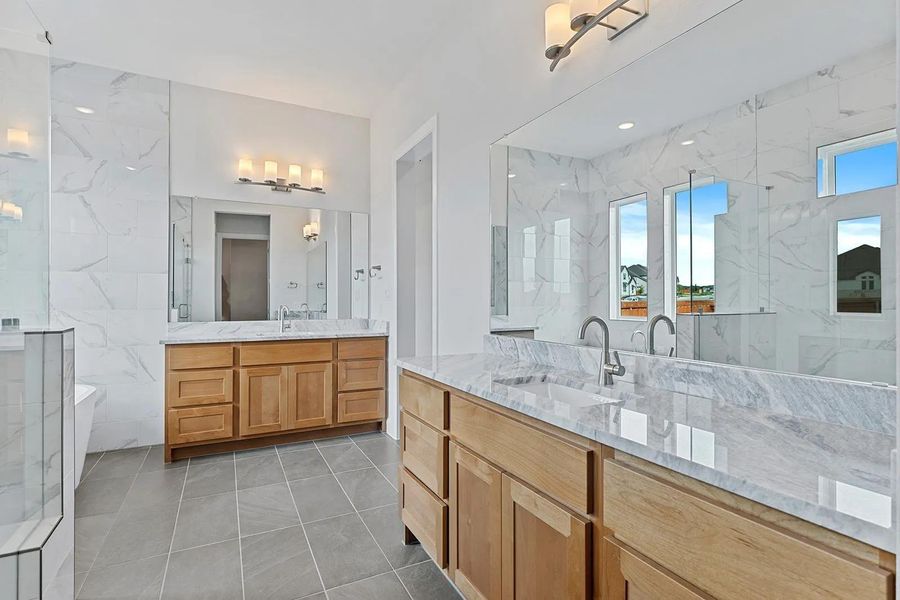 Furnished interior view inside a new home in Lariat - 80', Liberty Hill (Image 21).